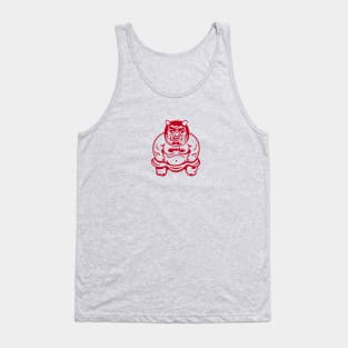 Traditional Japanese demon, Oni. Stylized minimalist design Tank Top